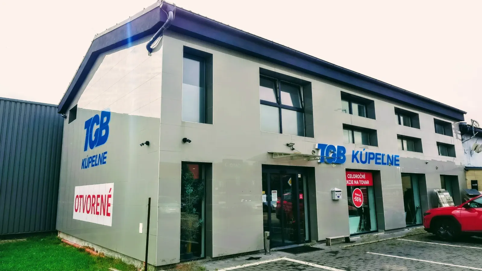 TGB bathrooms building at Bratislavská 71 in Senec