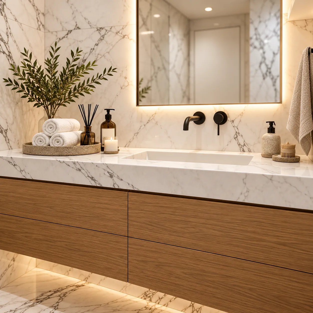 Basin and vanity unit